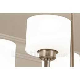 6 Lampor Modern Krom Taklampa Inomhus Ljuskrona Hängande Belysning Lampor Armaturer Med Glasskärmar