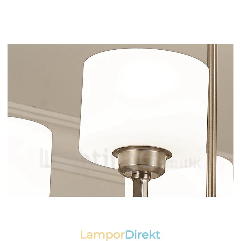 6 Lampor Modern Krom Taklampa Inomhus Ljuskrona Hängande Belysning Lampor Armaturer Med Glasskärmar