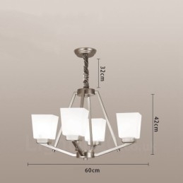 4 Lampor Krom Taklampa Inomhus Modern Ljuskrona Hem Hängande Belysning Lampor Armaturer Med Glasskärmar