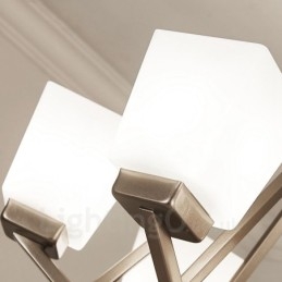 4 Lampor Krom Taklampa Inomhus Modern Ljuskrona Hem Hängande Belysning Lampor Armaturer Med Glasskärmar
