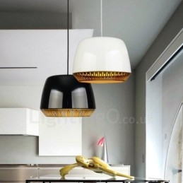 1 Ljus Modern Samtida Taklampa Med Svart Vit Röd Blå Skärm