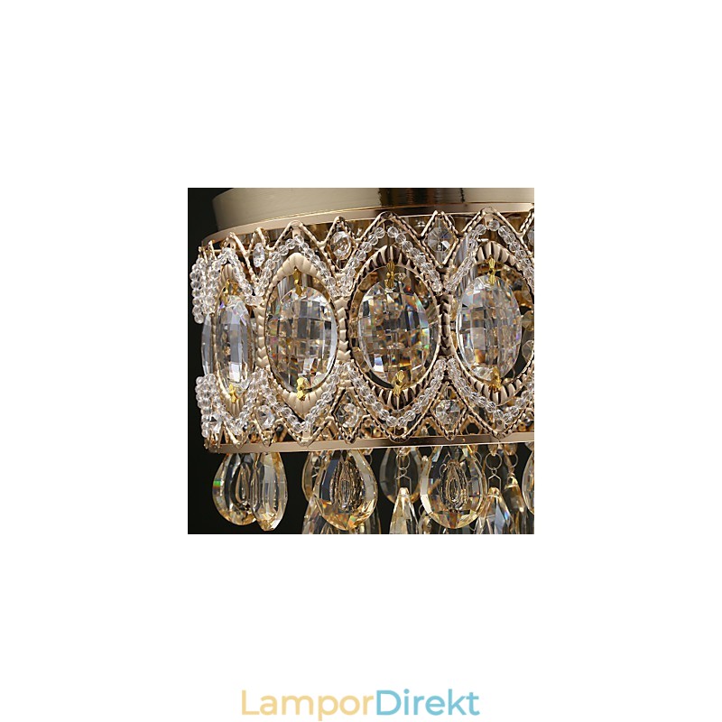 Guld Romantisk Champagnekristallkrona