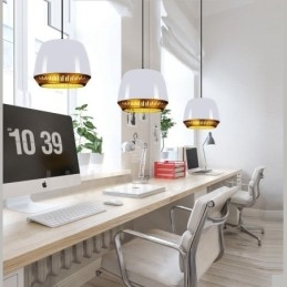 1 Ljus Modern Samtida Taklampa Med Svart Vit Röd Blå Skärm