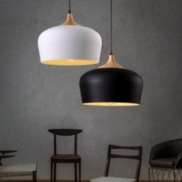 1 Ljus Modern Contemporary Pendel Light Pendel Lampa Med Vit Röd Blå Skärm