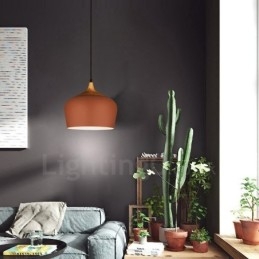 1 Ljus Modern Contemporary Pendel Light Pendel Lampa Med Vit Röd Blå Skärm