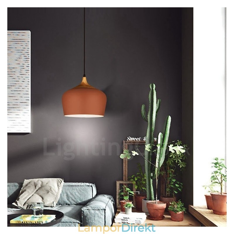 1 Ljus Modern Contemporary Pendel Light Pendel Lampa Med Vit Röd Blå Skärm