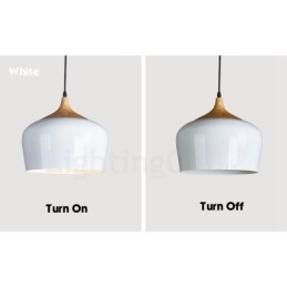1 Ljus Modern Contemporary Pendel Light Pendel Lampa Med Vit Röd Blå Skärm