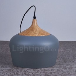 1 Ljus Modern Contemporary Pendel Light Pendel Lampa Med Vit Röd Blå Skärm