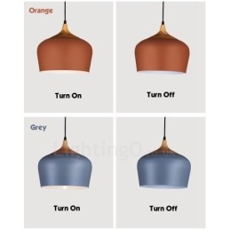1 Ljus Modern Contemporary Pendel Light Pendel Lampa Med Vit Röd Blå Skärm