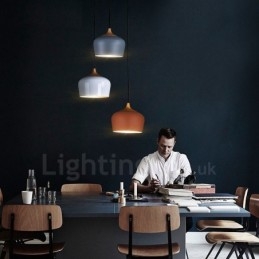 1 Ljus Modern Contemporary Pendel Light Pendel Lampa Med Vit Röd Blå Skärm