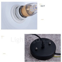 1 Ljus Modern Contemporary Pendel Light Pendel Lampa Med Vit Röd Blå Skärm