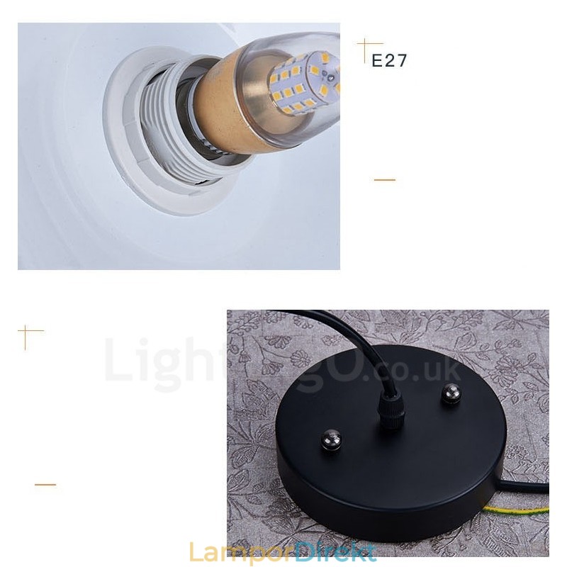 1 Ljus Modern Contemporary Pendel Light Pendel Lampa Med Vit Röd Blå Skärm