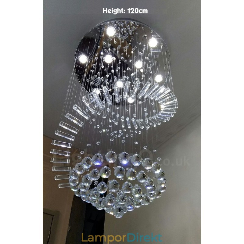 9 Lampor Modern K9 Kristalltak Taklampa Inomhus Ljuskrona Belysning Lampor Armaturer