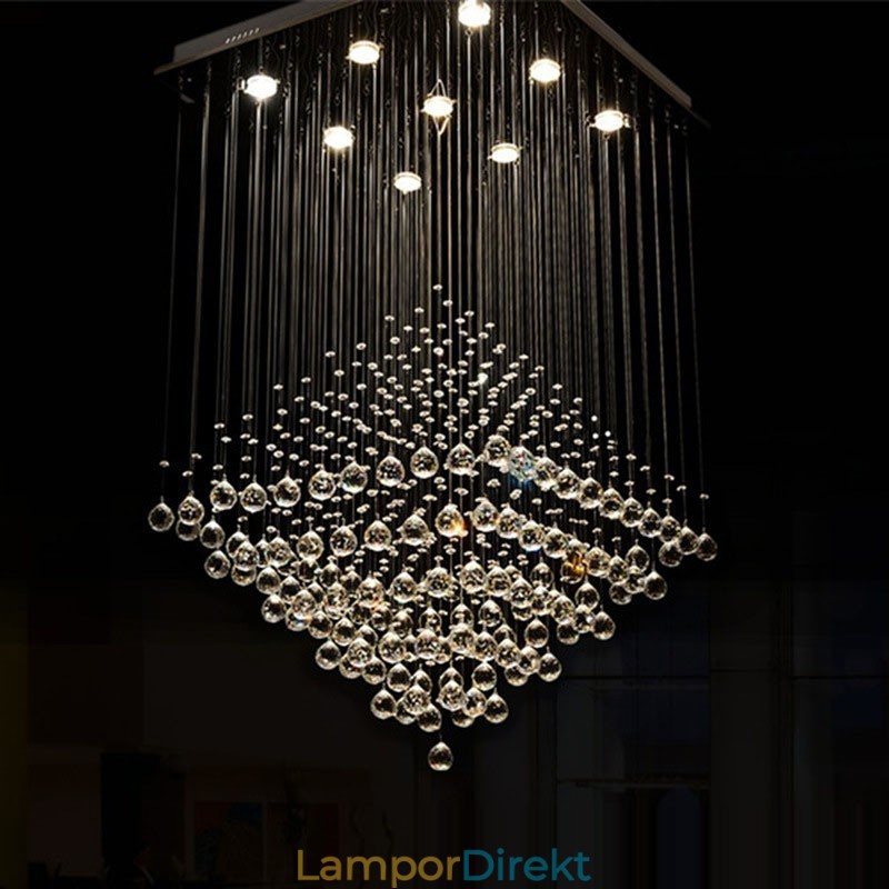 9 Lampor Modern K9 Kristalltak Taklampa Inomhus Ljuskrona Belysning Lampor Armaturer