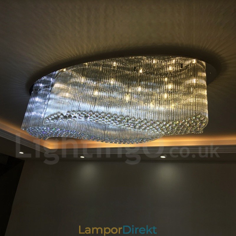 Modern K9 Kristalltak Taklampa Inomhus Ljuskrona Belysning Lampor Armaturer