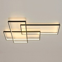 Modern Samtida Aluminiummålning Taklampa Infälld Vägglampa Med Fjärrkontroll Dimmer För Vardagsrumssäng