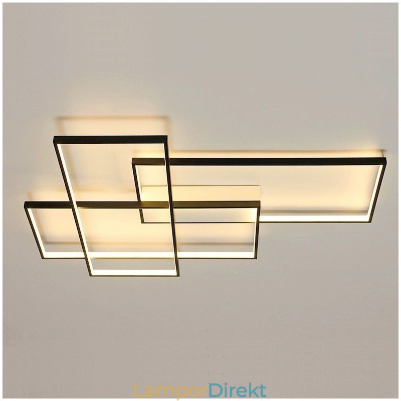 Modern Samtida Aluminiummålning Taklampa Infälld Vägglampa Med Fjärrkontroll Dimmer För Vardagsrumssäng