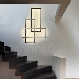 Modern Samtida Aluminiummålning Taklampa Infälld Vägglampa Med Fjärrkontroll Dimmer För Vardagsrumssäng