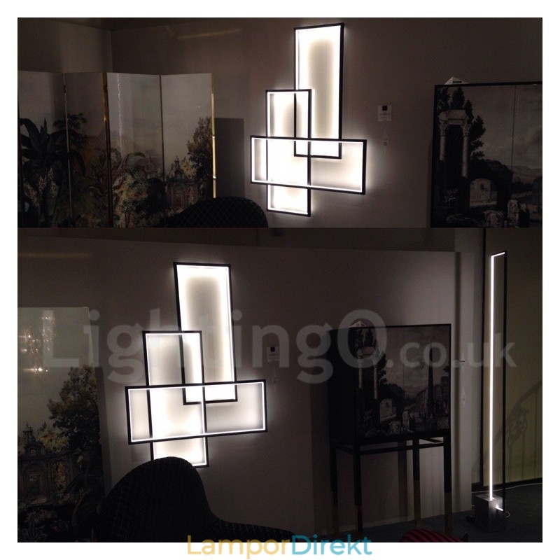 Modern Samtida Aluminiummålning Taklampa Infälld Vägglampa Med Fjärrkontroll Dimmer För Vardagsrumssäng