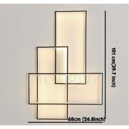 Modern Samtida Aluminiummålning Taklampa Infälld Vägglampa Med Fjärrkontroll Dimmer För Vardagsrumssäng