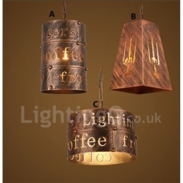 1 Ljus Retro Vintage Pendellampa Cafe House Pendellampa