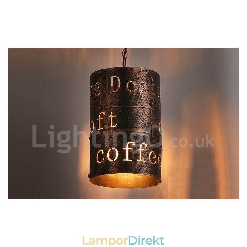 1 Ljus Retro Vintage Pendellampa Cafe House Pendellampa