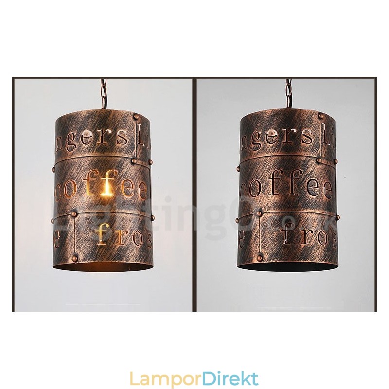 1 Ljus Retro Vintage Pendellampa Cafe House Pendellampa