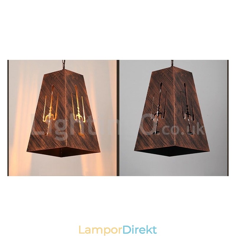 1 Ljus Retro Vintage Pendellampa Cafe House Pendellampa