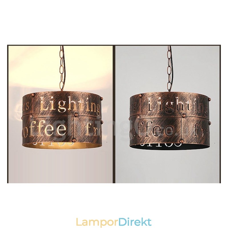 1 Ljus Retro Vintage Pendellampa Cafe House Pendellampa