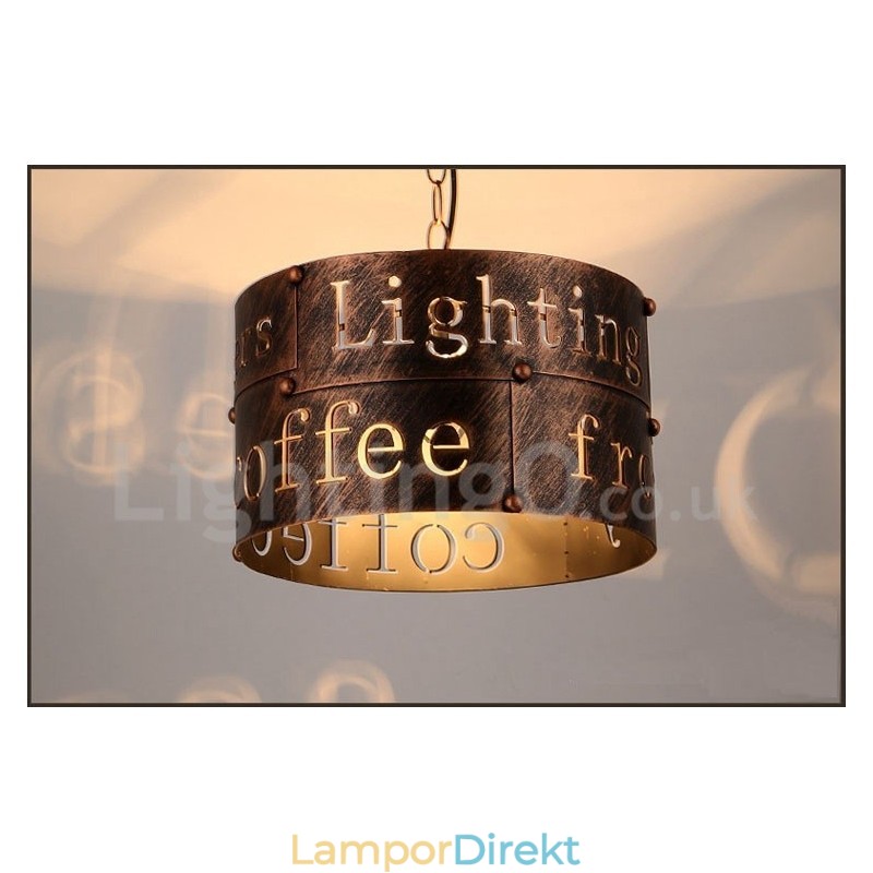 1 Ljus Retro Vintage Pendellampa Cafe House Pendellampa