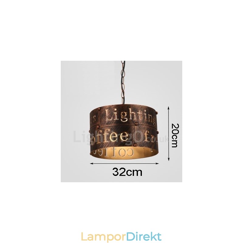 1 Ljus Retro Vintage Pendellampa Cafe House Pendellampa