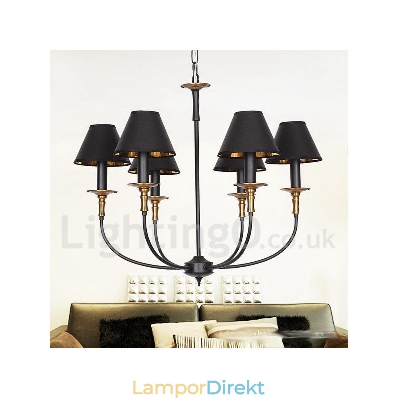 6 Ljus Rustik Retro Modern Ljuskrona I Ljusstil