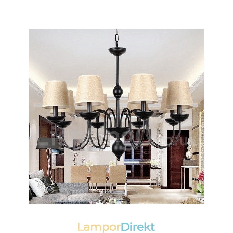 8 Ljus Rustik Retro Modern Ljuskrona
