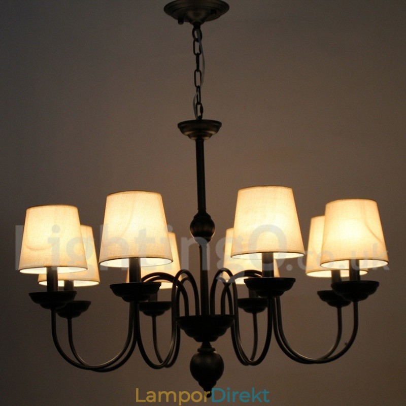 8 Ljus Rustik Retro Modern Ljuskrona