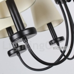 5 Ljus Retro Modern Svart Ljuskrona