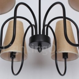 6 Ljus Retro Ljuskrona I Modern Ljusstil