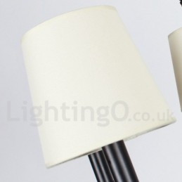 8 Light Retro Contemporary Black Candle Style Ljuskrona