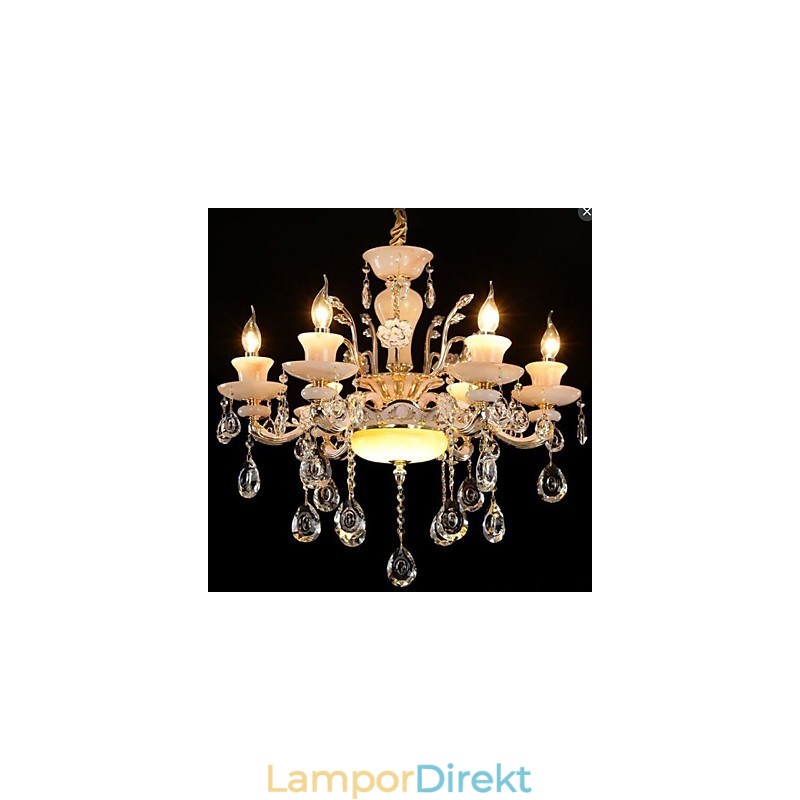 Europeisk Stil Hänge Zinklegering Imitation Jade Kristall Hänge