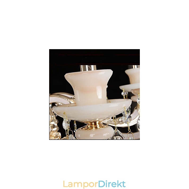 Europeisk Stil Hänge Zinklegering Imitation Jade Kristall Hänge