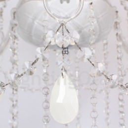 8 Ljus Vit K9 Crystal Candle Style Ljuskrona