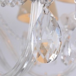 8 Ljus Vit K9 Crystal Candle Style Ljuskrona
