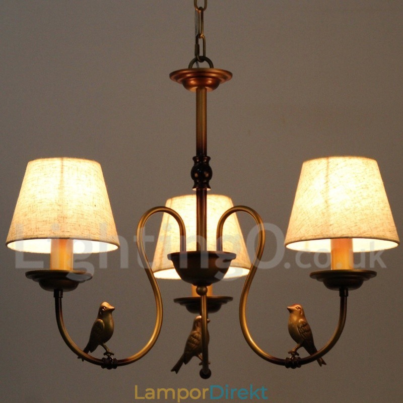 3 Ljus Modern Samtida Rustik Retro Ljuskrona