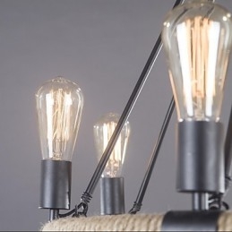 Hänge Traditionell Klassisk Rustik Lodge Vintage Retro Bed Dining