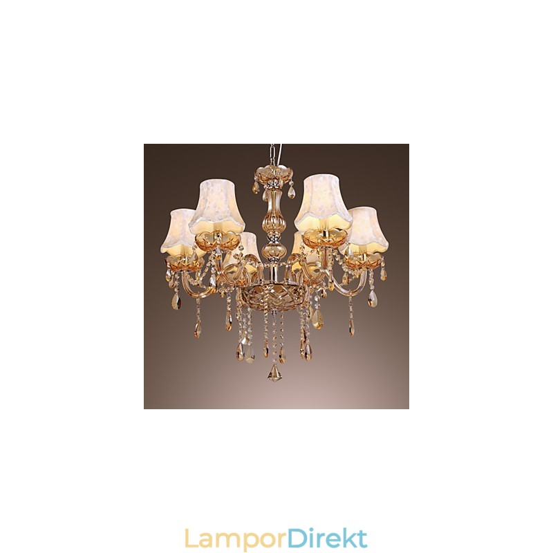 Europeiska Stil Lyx 6 Ljus Ljuskrona Med K9 Crystal