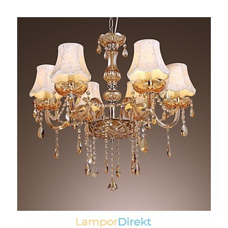 Europeiska Stil Lyx 6 Ljus Ljuskrona Med K9 Crystal Europeiska Stil Lyx 6 Ljus Ljuskrona Med K9 Crystal