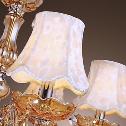 Europeiska Stil Lyx 6 Ljus Ljuskrona Med K9 Crystal