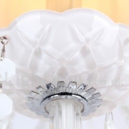 8 Ljus Vit K9 Crystal Candle Style Ljuskrona