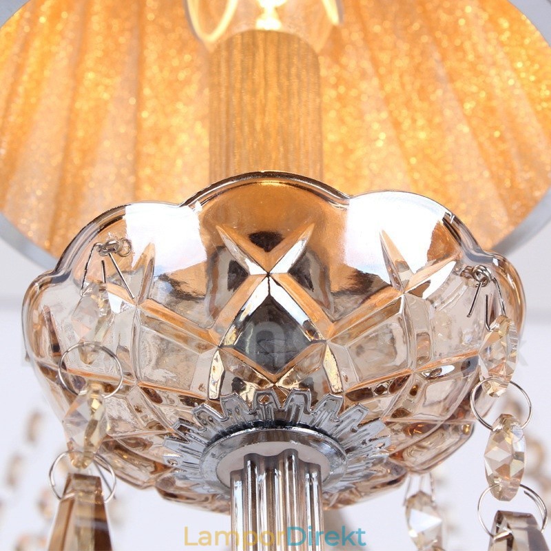 6 Ljus K9 Crystal Candle Style Ljuskrona