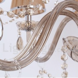 6 Ljus K9 Crystal Candle Style Ljuskrona