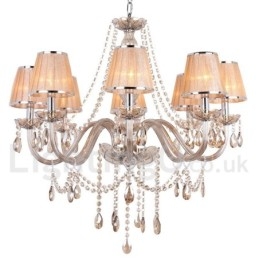 8 Ljus K9 Crystal Candle Style Ljuskrona